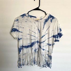 Tie Dye Fringe Crop